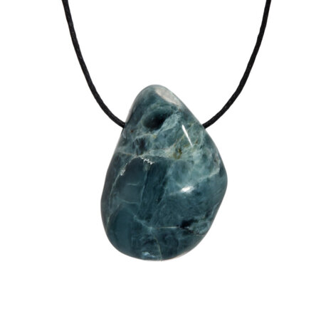 Jade (blauw) hanger doorboord