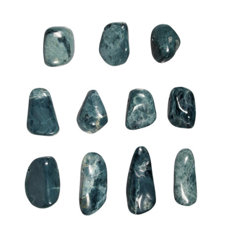 Jade (blauw) hanger doorboord