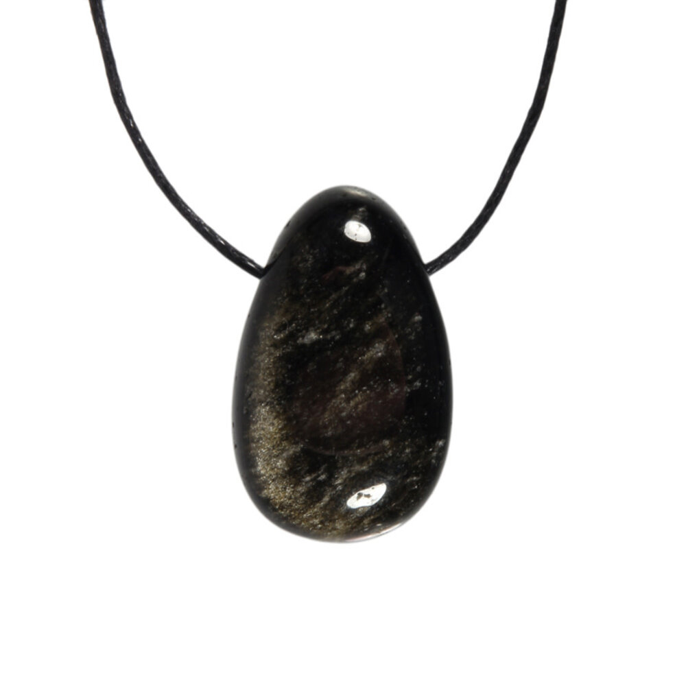 Goud obsidiaan hanger A-kwaliteit doorboord Goud obsidiaan hanger A-kwaliteit doorboord