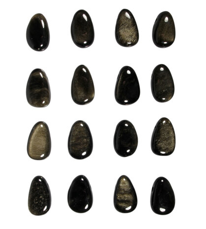 Goud obsidiaan hanger A-kwaliteit doorboord Goud obsidiaan hanger A-kwaliteit doorboord