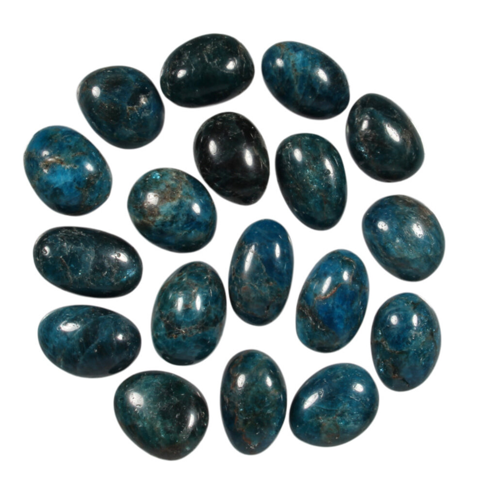 Apatiet (blauw) steen getrommeld 20 - 30 gram