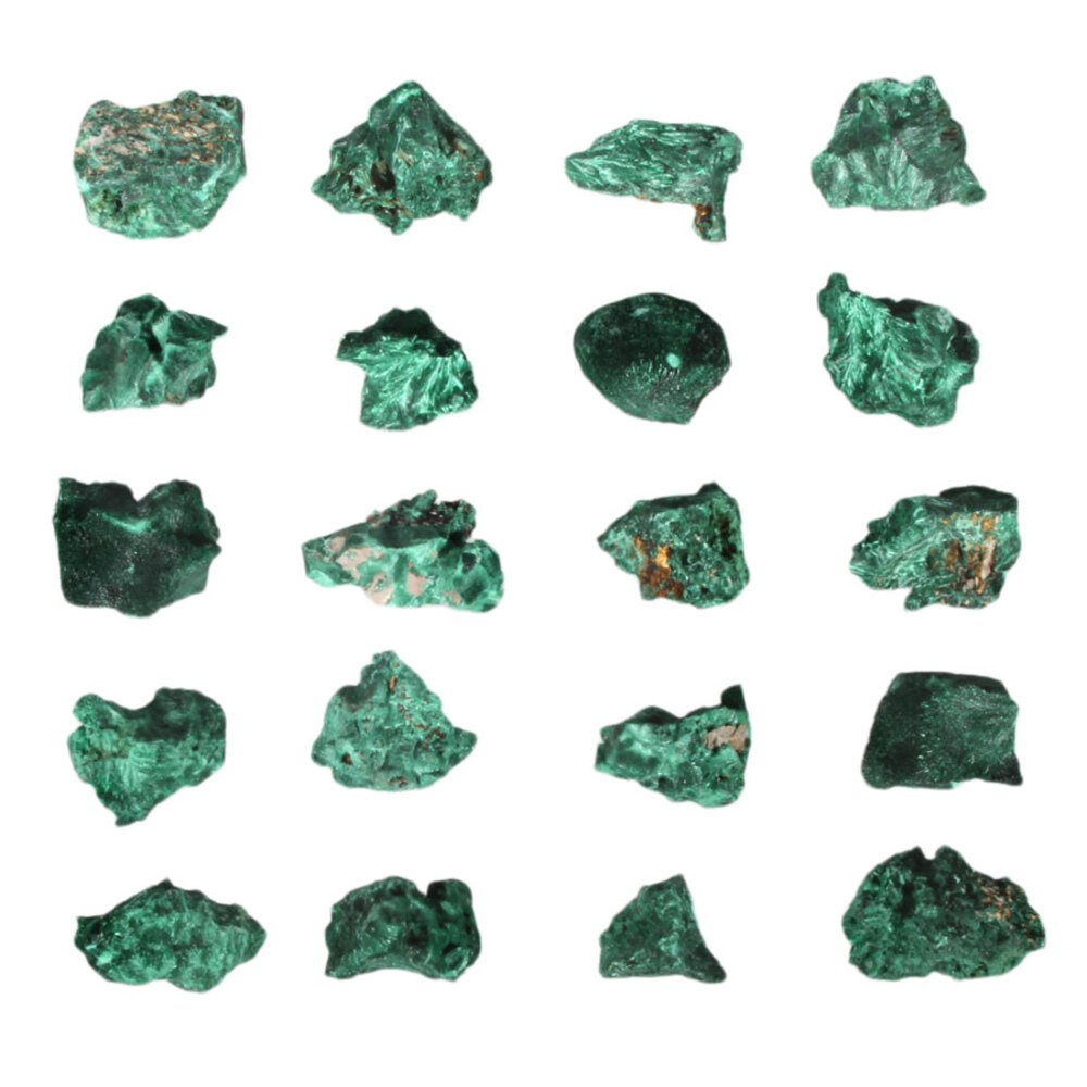 Malachiet (fluweel) ruw 5 - 20 gram Malachiet (fluweel) ruw 5 - 20 gram