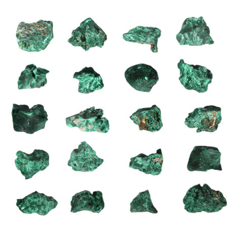 Malachiet (fluweel) ruw 5 - 20 gram Malachiet (fluweel) ruw 5 - 20 gram