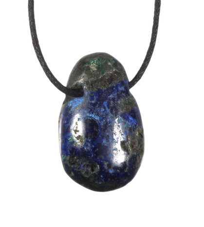 Azuriet malachiet hanger doorboord Azuriet malachiet hanger doorboord