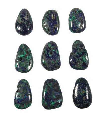 Azuriet malachiet hanger doorboord Azuriet malachiet hanger doorboord