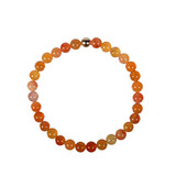 Carneool armband met 14k gouden kraal | 6 mm Carneool armband met 14k gouden kraal | 6 mm