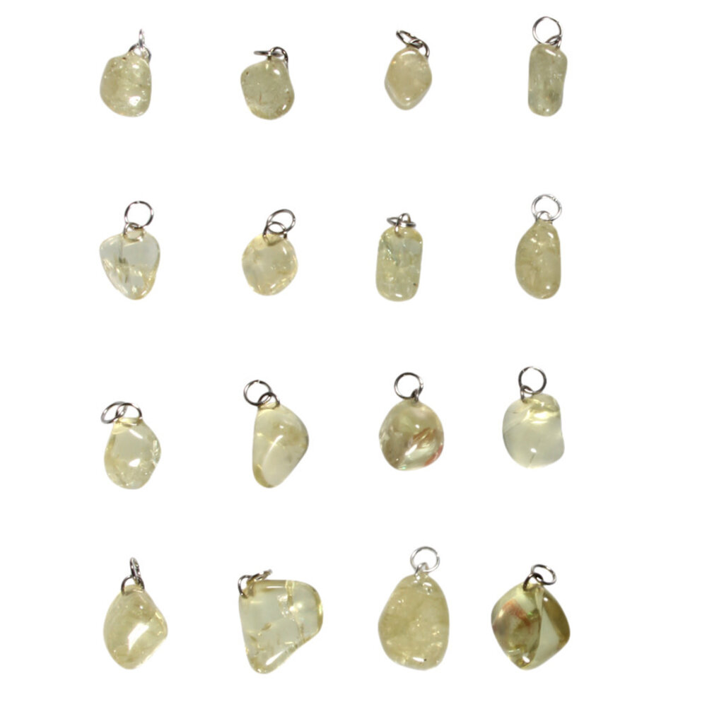 Apatiet (geel/groen) hanger getrommeld Apatiet (geel/groen) hanger getrommeld