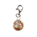 Zilveren bedeltje golden healer (limonietkwarts) rond Zilveren bedeltje golden healer (limonietkwarts) rond