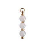 Gold filled hanger agaat (wit) | 3 bolletjes Gold filled hanger agaat (wit) | 3 bolletjes