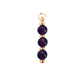 Gold filled hanger amethist | 3 bolletjes Gold filled hanger amethist | 3 bolletjes