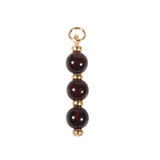 Gold filled hanger granaat | 3 bolletjes Gold filled hanger granaat | 3 bolletjes
