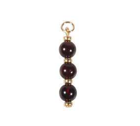 Gold filled hanger granaat | 3 bolletjes Gold filled hanger granaat | 3 bolletjes