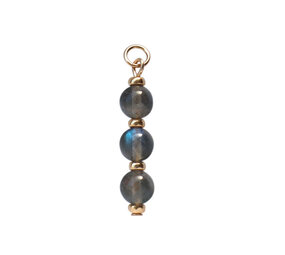 Gold filled hanger labradoriet | 3 bolletjes Gold filled hanger labradoriet | 3 bolletjes