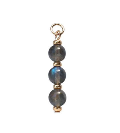 Gold filled hanger labradoriet | 3 bolletjes Gold filled hanger labradoriet | 3 bolletjes