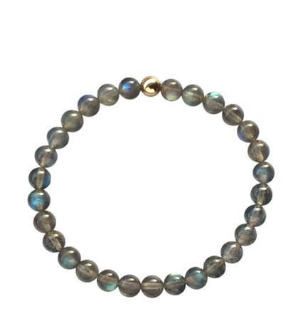 Labradoriet armband A-kwaliteit met 14k gouden kraal | 6 mm Labradoriet armband A-kwaliteit met 14k gouden kraal | 6 mm