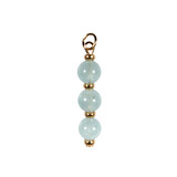 Gold filled hanger aquamarijn | 3 bolletjes Gold filled hanger aquamarijn | 3 bolletjes