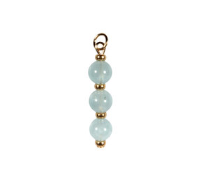 Gold filled hanger aquamarijn | 3 bolletjes Gold filled hanger aquamarijn | 3 bolletjes
