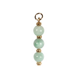 Gold filled hanger jade (jadeiet) | 3 bolletjes Gold filled hanger jade (jadeiet) | 3 bolletjes