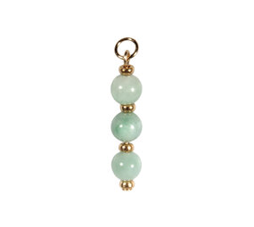 Gold filled hanger jade (jadeiet) | 3 bolletjes Gold filled hanger jade (jadeiet) | 3 bolletjes