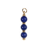 Gold filled hanger lapis lazuli A-kwaliteit | 3 bolletjes Gold filled hanger lapis lazuli A-kwaliteit | 3 bolletjes