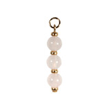 Gold filled hanger rozenkwarts | 3 bolletjes Gold filled hanger rozenkwarts | 3 bolletjes