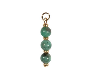 Gold filled hanger smaragd | 3 bolletjes Gold filled hanger smaragd | 3 bolletjes