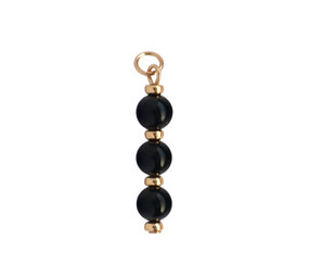 Gold filled hanger toermalijn (zwart) | 3 bolletjes Gold filled hanger toermalijn (zwart) | 3 bolletjes