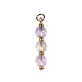 Gold filled hanger ametrien | 3 bolletjes Gold filled hanger ametrien | 3 bolletjes