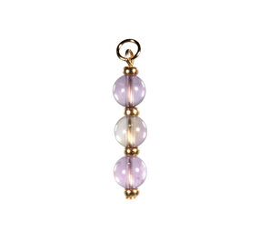 Gold filled hanger ametrien | 3 bolletjes Gold filled hanger ametrien | 3 bolletjes