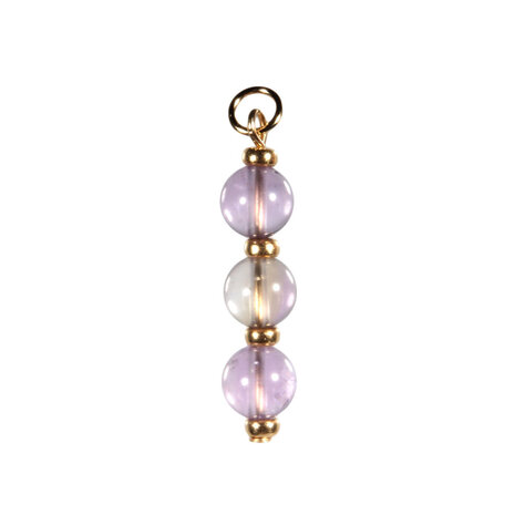 Gold filled hanger ametrien | 3 bolletjes Gold filled hanger ametrien | 3 bolletjes