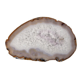 Agaat schijf gepolijst 31 x 19 x 0,5 cm | 665 gram