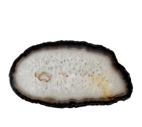 Agaat schijf gepolijst 33 x 18 x 0,6 cm | 890 gram