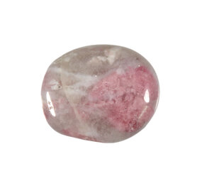 Toermalijn (roze) met lepidoliet (unicorn stone) steen plat gepolijst klein Toermalijn (roze) met lepidoliet (unicorn stone) steen plat gepolijst klein