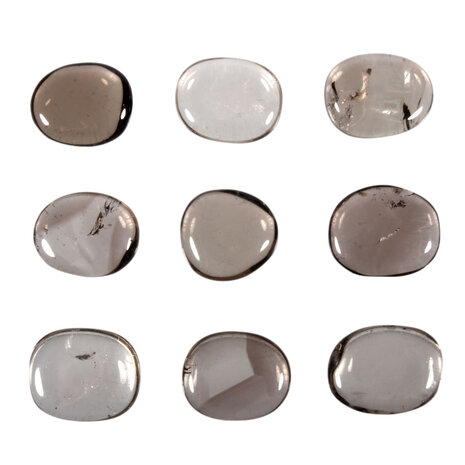 Rookkwarts steen plat gepolijst klein