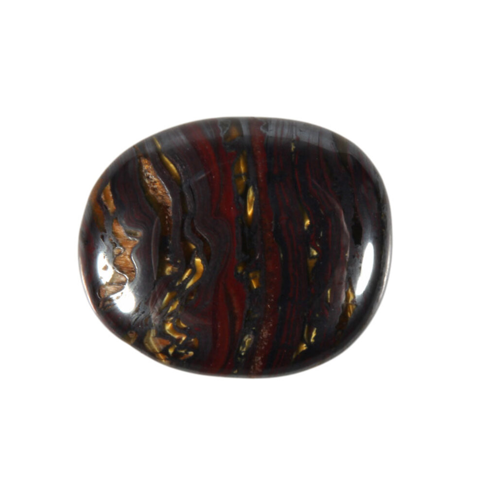 Tijgerijzer steen plat gepolijst klein Tijgerijzer steen plat gepolijst klein