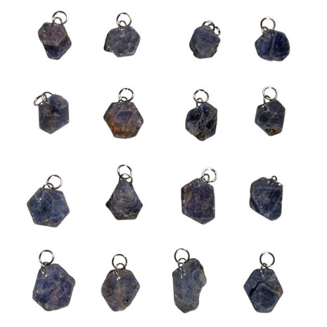 Saffier (blauw) hanger ruw Saffier (blauw) hanger ruw