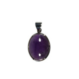 Zilveren hanger amethist | ovaal  2,3 x 1,7 cm Zilveren hanger amethist | ovaal  2,3 x 1,7 cm
