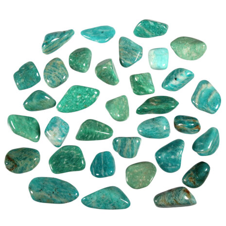 Amazoniet steen getrommeld 2 - 5 gram