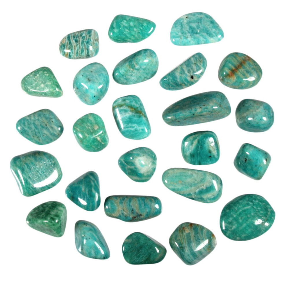 Amazoniet steen getrommeld 5 - 10 gram