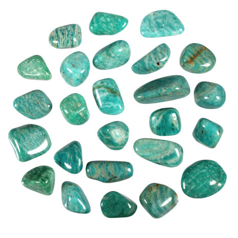 Amazoniet steen getrommeld 5 - 10 gram