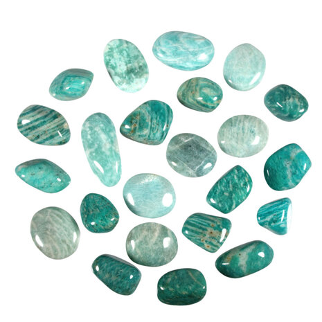 Amazoniet steen getrommeld 10 - 20 gram Amazoniet steen getrommeld 10 - 20 gram