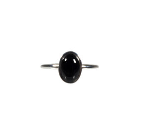 Zilveren ring onyx maat 18 1/2 | ovaal 10 x 7 mm Zilveren ring onyx maat 18 1/2 | ovaal 10 x 7 mm