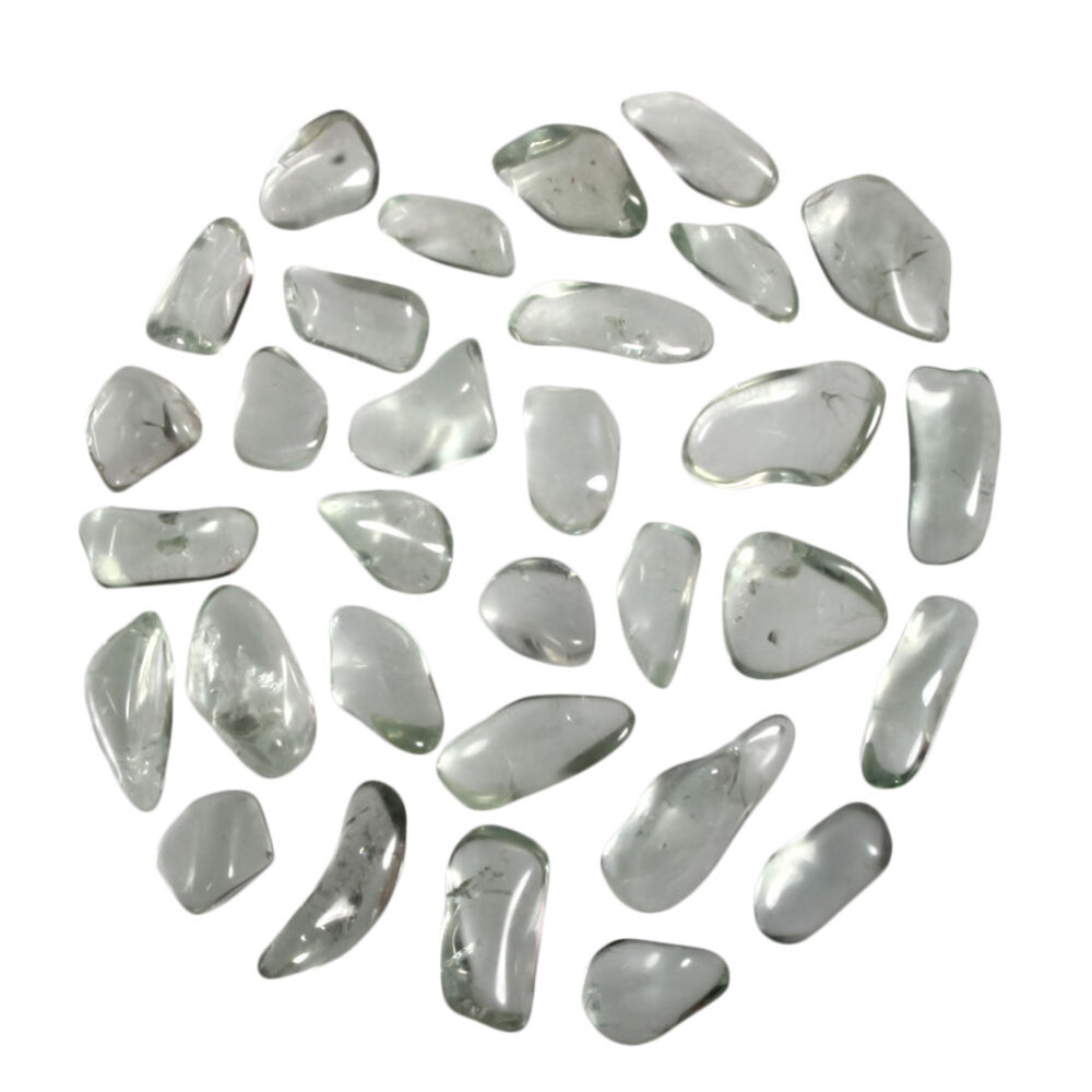 Prasioliet steen getrommeld 5 - 10 gram Prasioliet steen getrommeld 5 - 10 gram