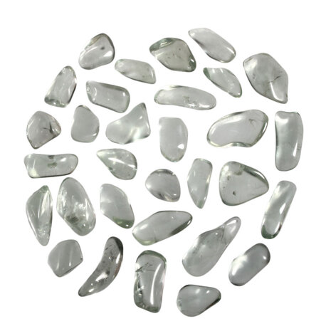 Prasioliet steen getrommeld 5 - 10 gram Prasioliet steen getrommeld 5 - 10 gram