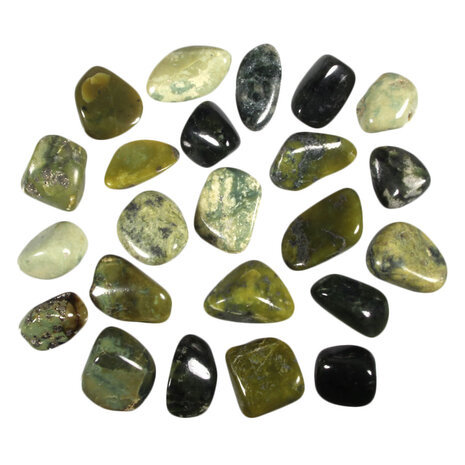 Serpentijn steen getrommeld 5 - 10 gram Serpentijn steen getrommeld 5 - 10 gram