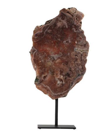 Amethist (roze) op standaard 29,5 x 19 x 2,5 cm / 2470 gram