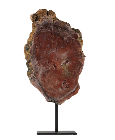 Amethist (roze) op standaard 29,5 x 19 x 2,5 cm / 2470 gram