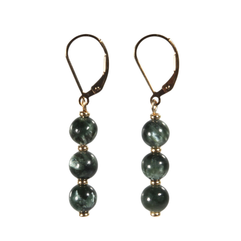 Gold filled oorbellen serafiniet | 3 bolletjes Gold filled oorbellen serafiniet | 3 bolletjes