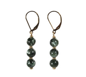 Gold filled oorbellen serafiniet | 3 bolletjes Gold filled oorbellen serafiniet | 3 bolletjes