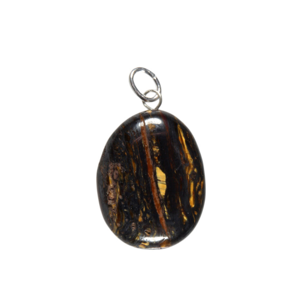 Tijgerijzer hanger met zilveren oogje Tijgerijzer hanger met zilveren oogje